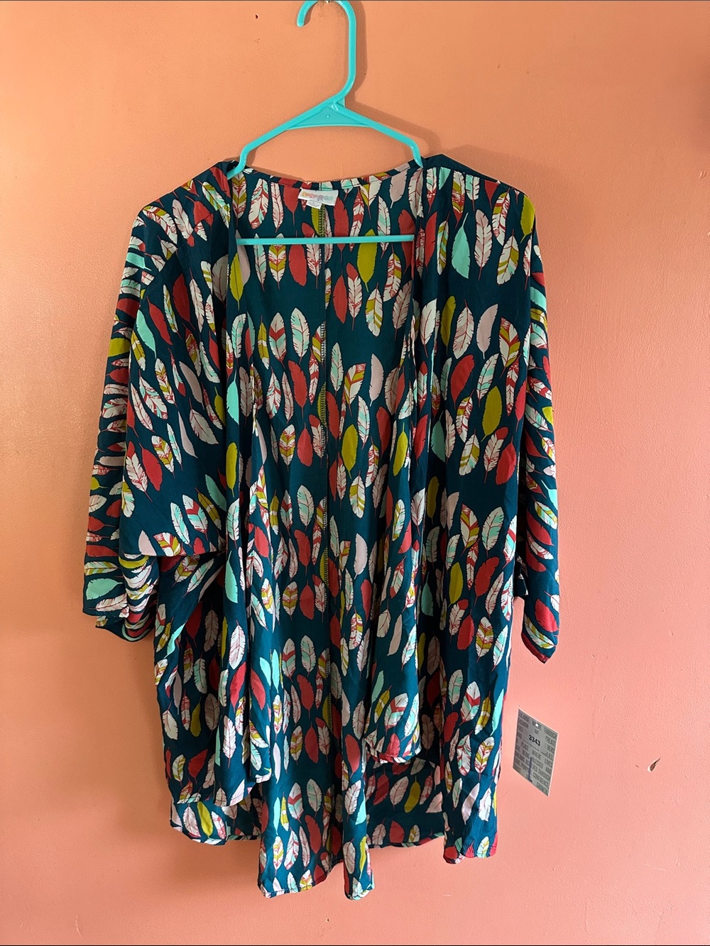 LuLaRoe Lindsay Kimono, an open-front blouse size Large NWT